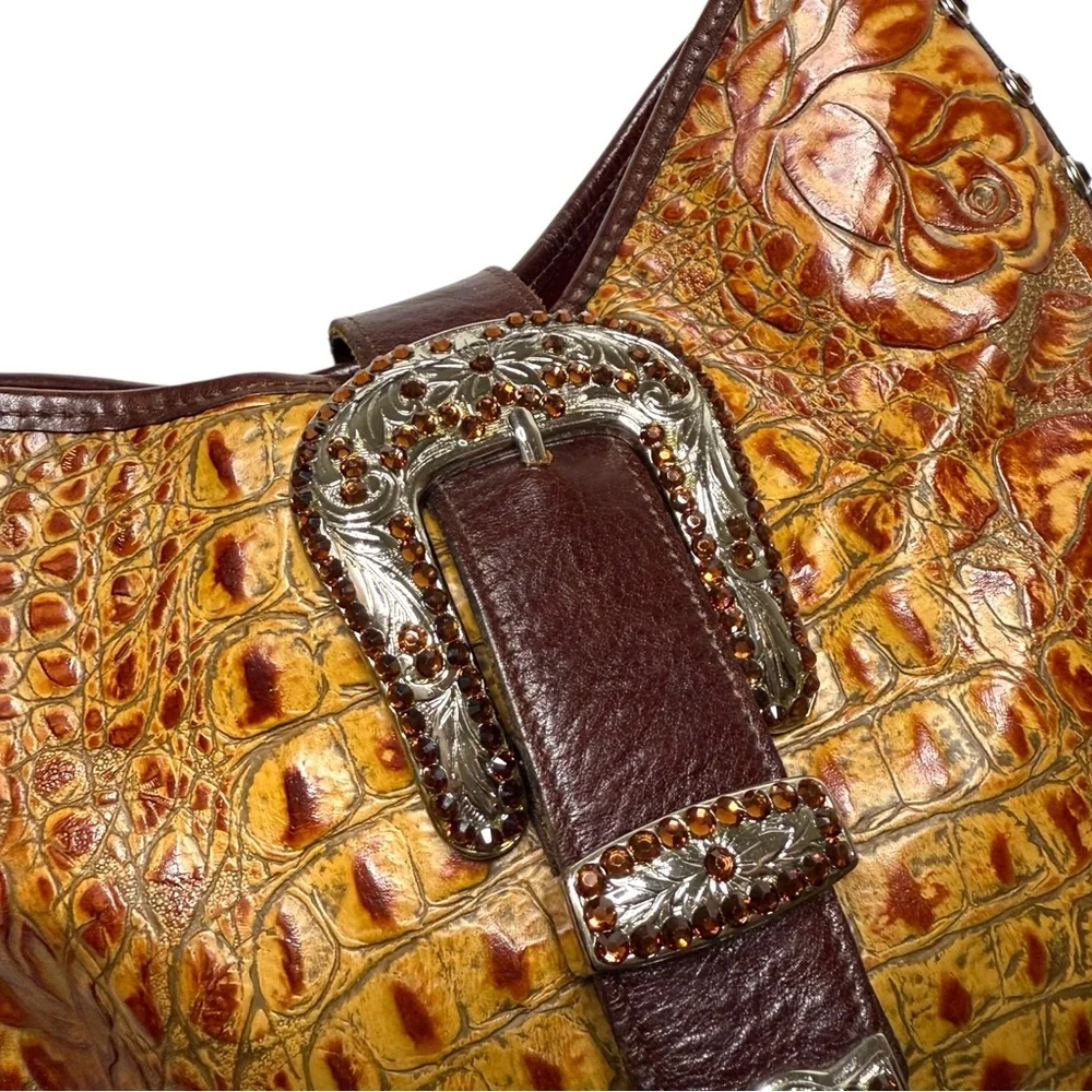 Raviani Large Big Buckle Simon Buck Shoulder Bag - Picture 3 of 9